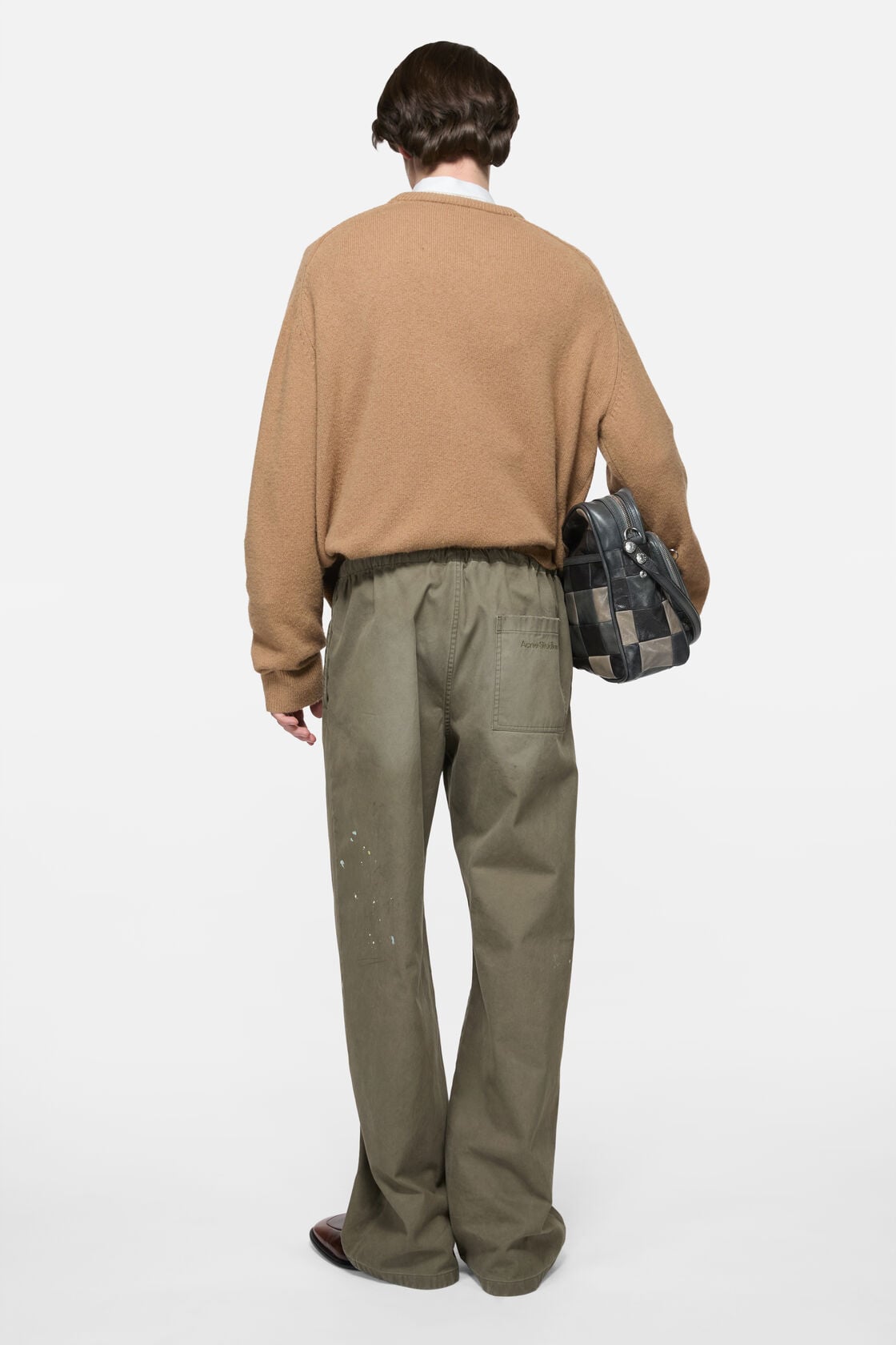 Acne Studios Washed cotton trousers - Dusty green