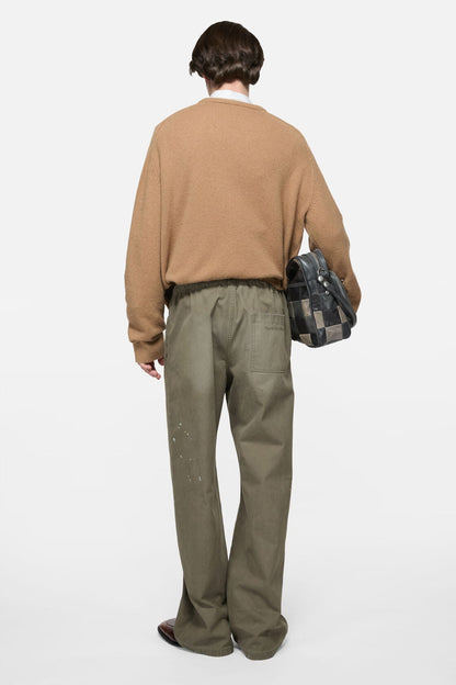 Acne Studios Washed cotton trousers - Dusty green