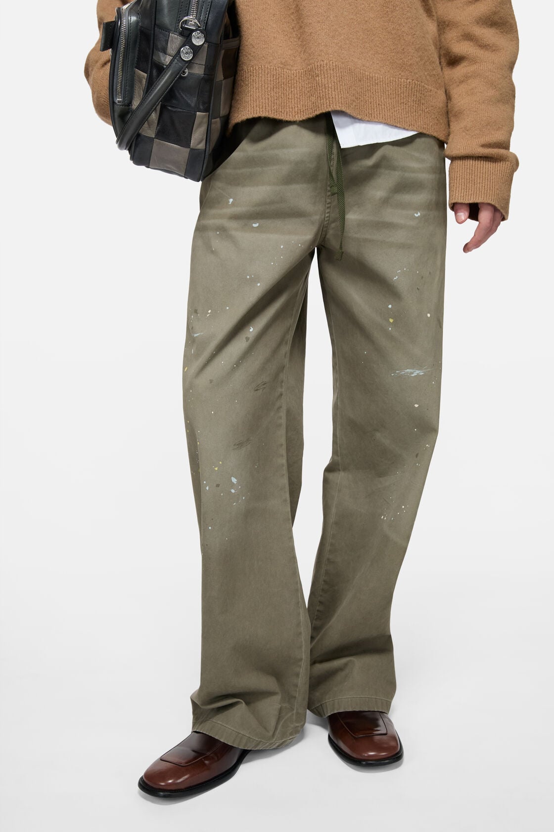 Acne Studios Washed cotton trousers - Dusty green