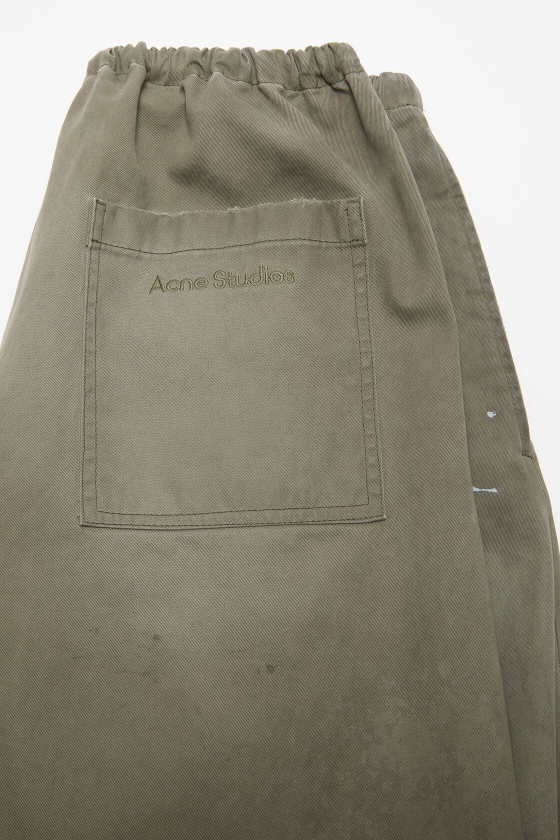 Acne Studios Washed cotton trousers - Dusty green