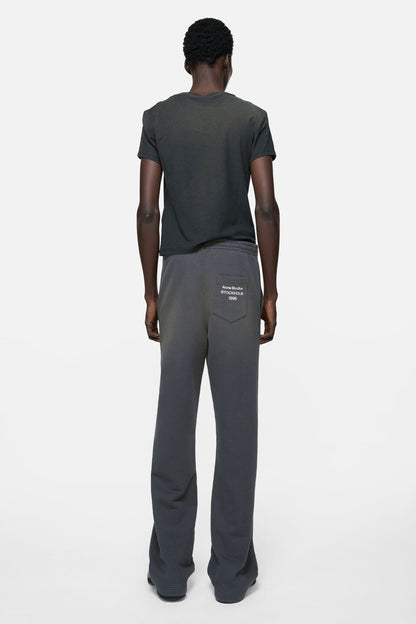 Acne Studios Fleece trousers with stamp logo - Faded black