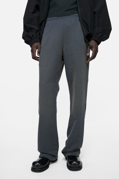Acne Studios Fleece trousers with stamp logo - Faded black