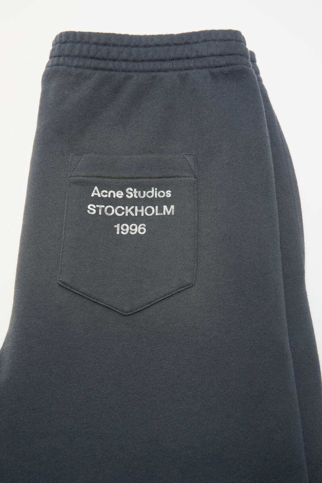 Acne Studios Fleece trousers with stamp logo - Faded black