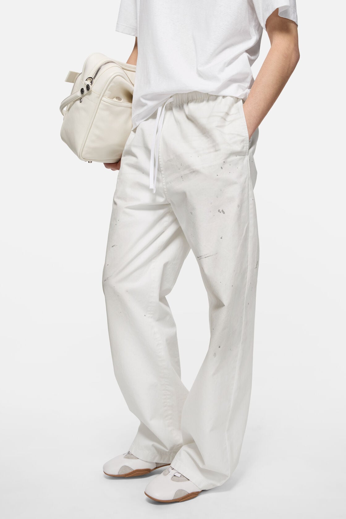 Acne Studios Peached cotton trousers - White