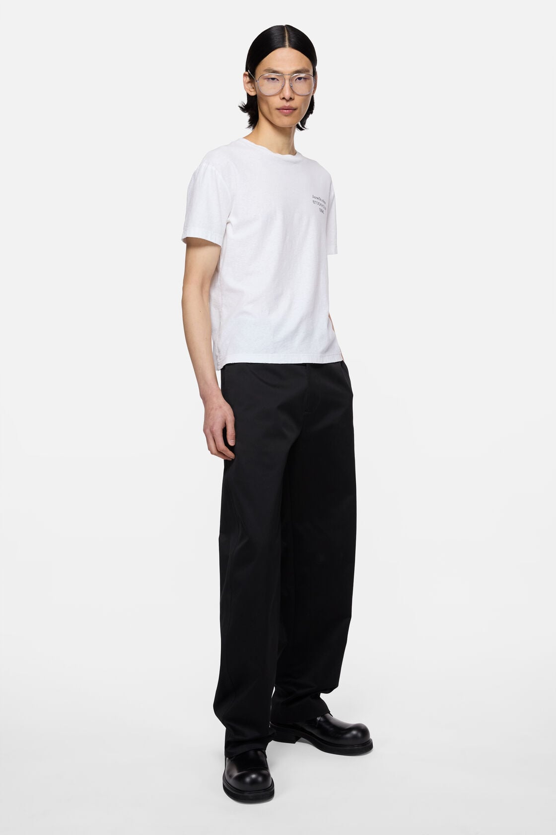 Acne Studios Cotton satin trousers - Black