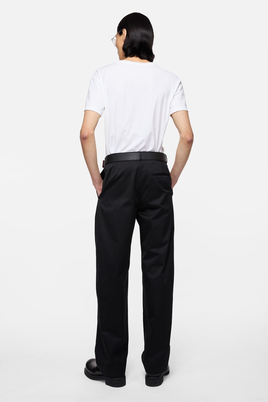 Acne Studios Cotton satin trousers - Black