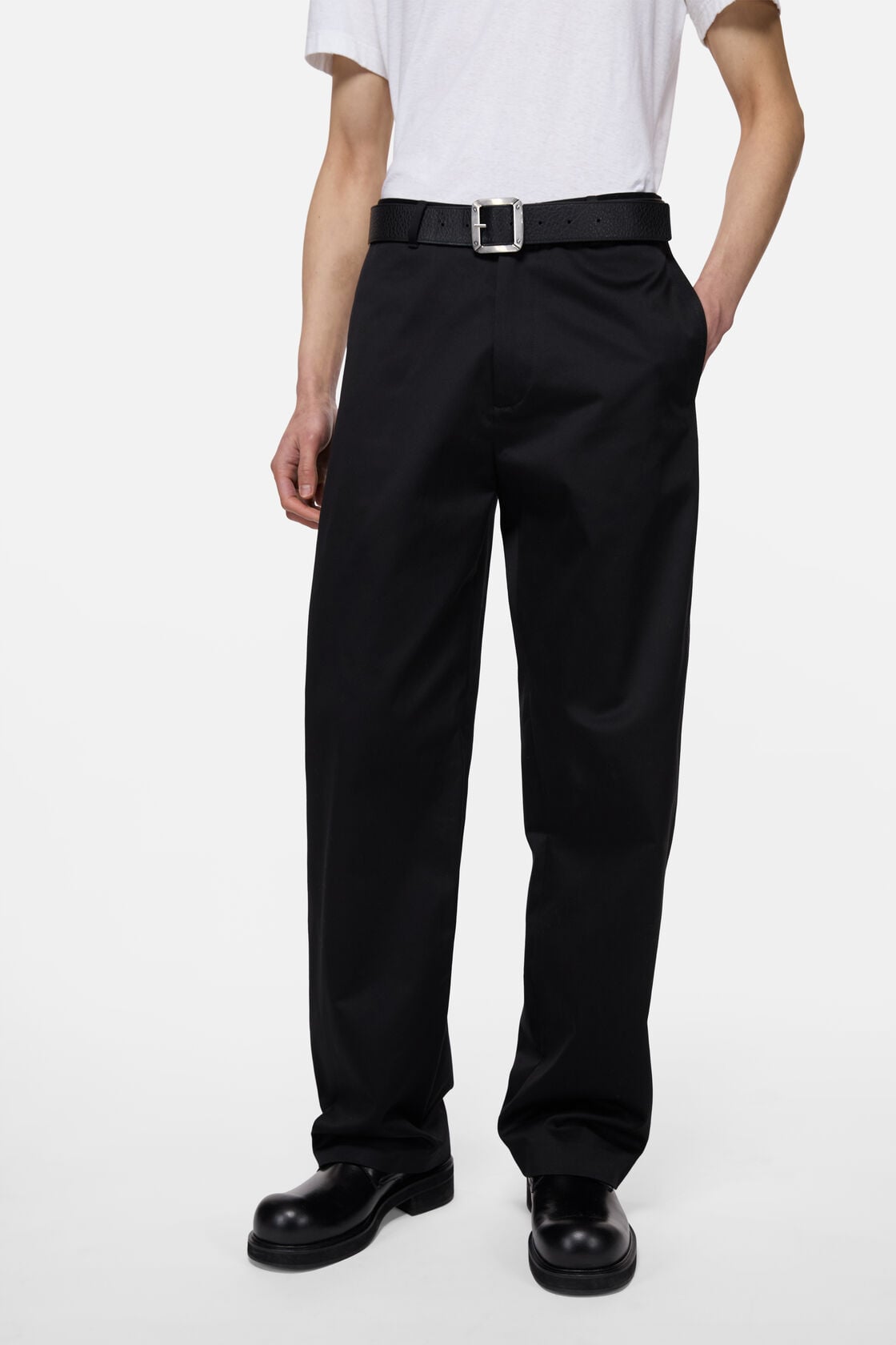 Acne Studios Cotton satin trousers - Black