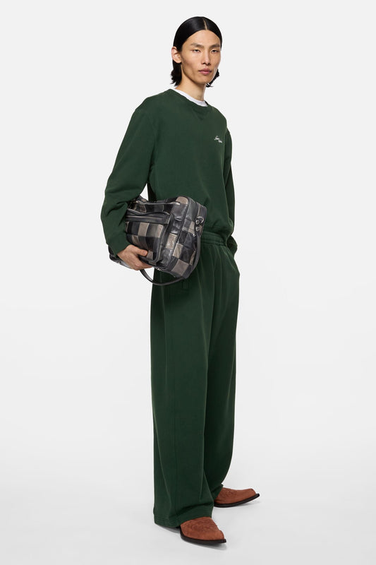 Acne Studios Fleece logo sweatpants - Dark green
