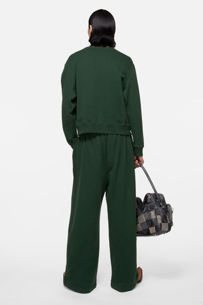 Acne Studios Fleece logo sweatpants - Dark green