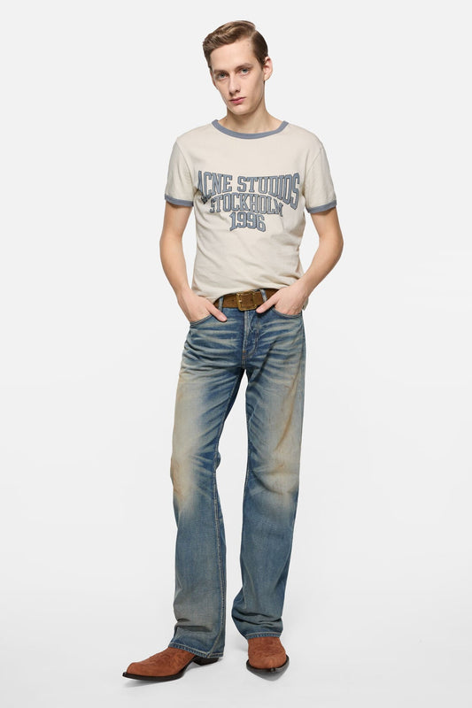 Acne Studios Graphic t-shirt - Off white/grey blue
