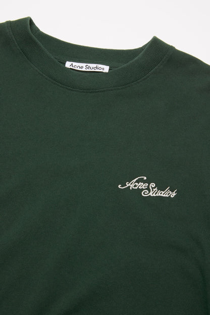 Acne Studios Jersey t-shirt with logo - Dark green