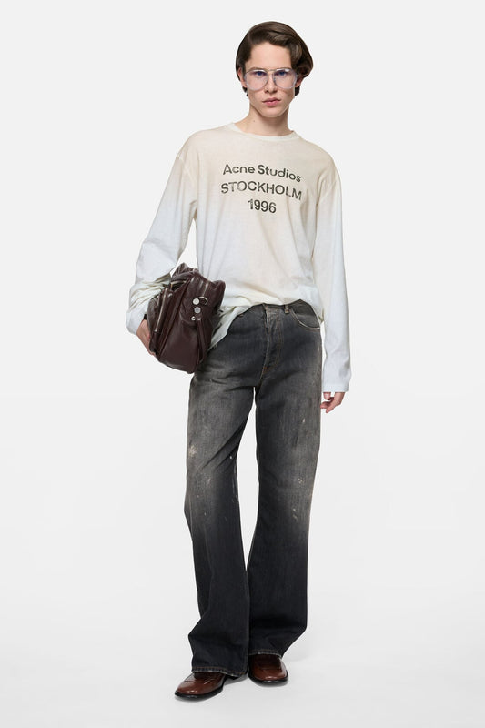 Acne Studios Sprayed 1996 logo t-shirt - Dusty white