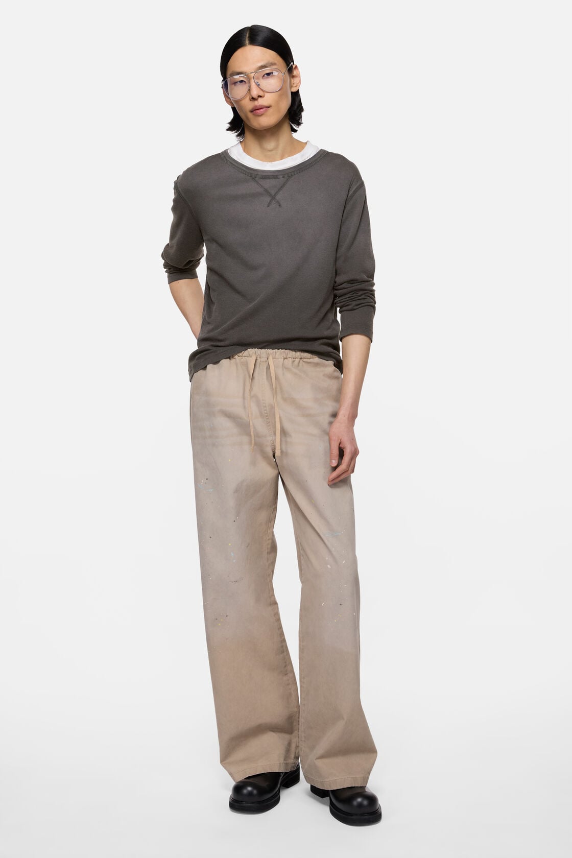Acne Studios Sprayed logo t-shirt - Faded black