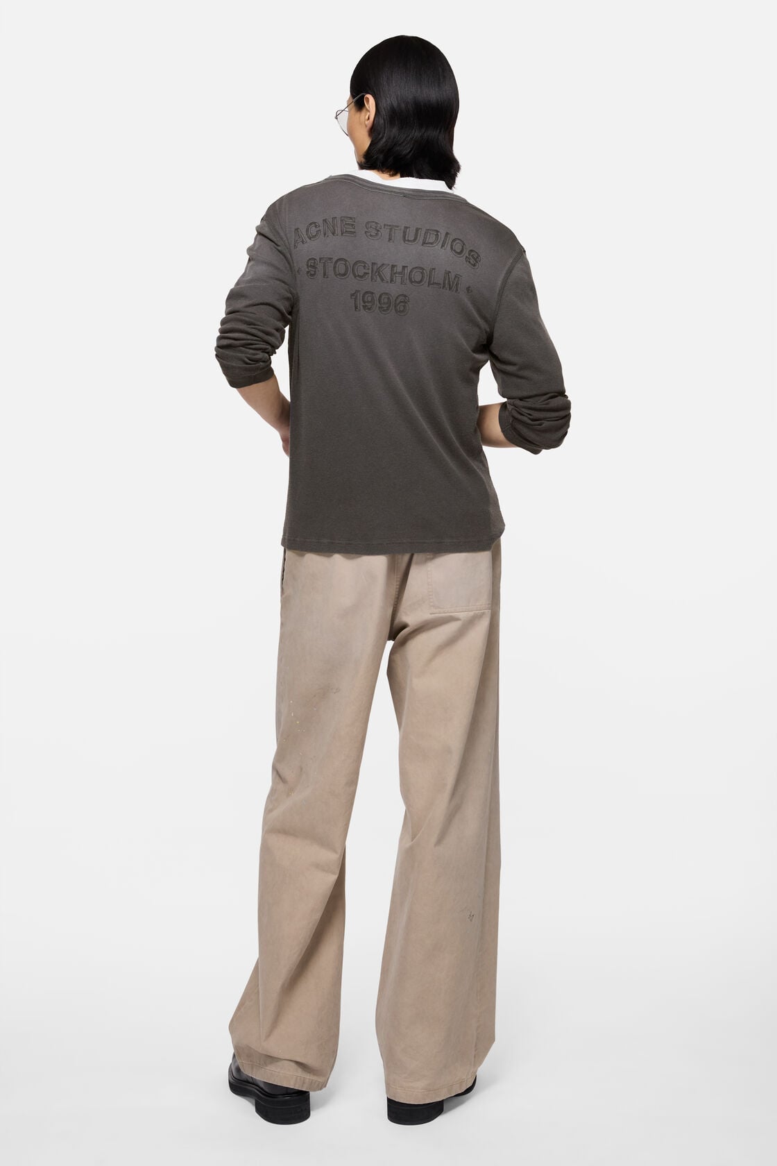 Acne Studios Sprayed logo t-shirt - Faded black