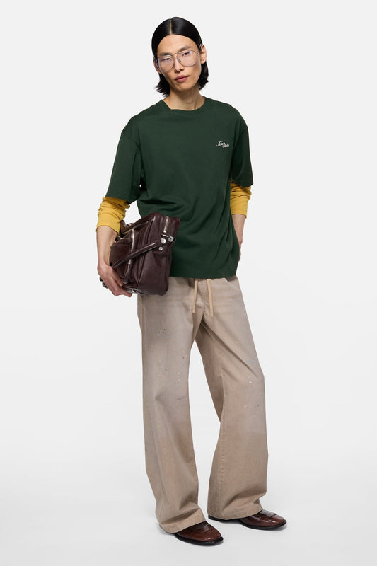 Acne Studios Jersey t-shirt with logo - Dark green