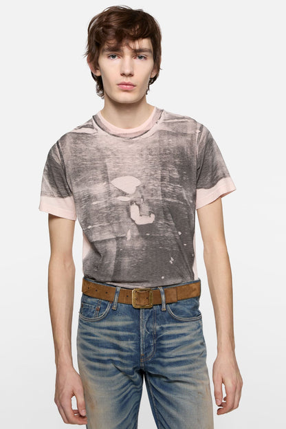 Acne Studios Tromp-l'œil t-shirt - Pink/grey