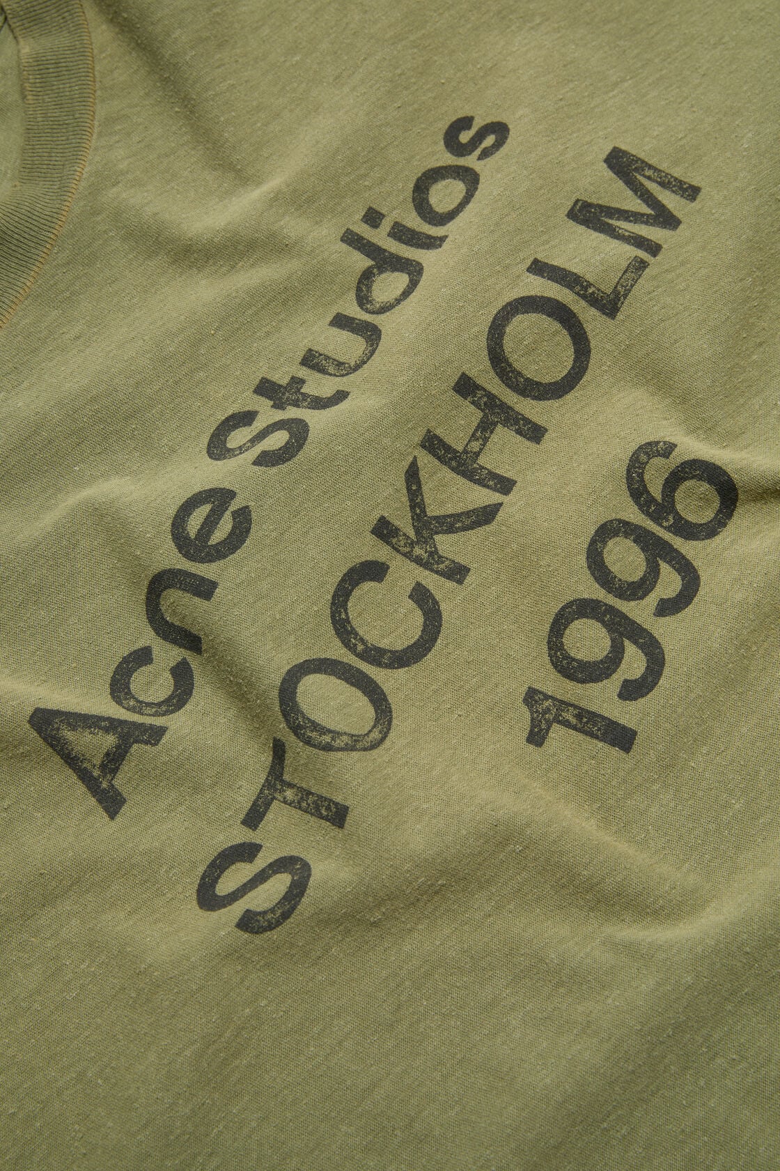 Acne Studios Sprayed logo t-shirt - Olive green