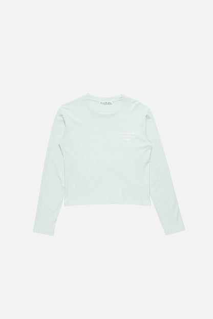 Acne Studios Distressed logo t-shirt - Pale mint