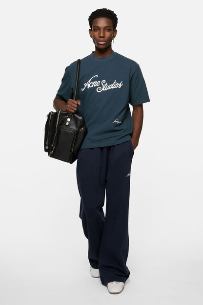 Acne Studios Embroidered logo t-shirt - Deep blue