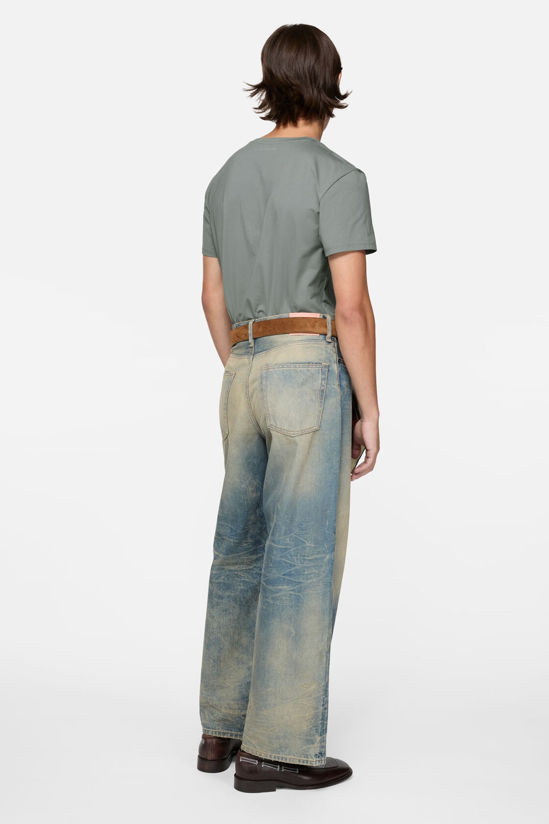 Acne Studios T-shirt - regular fit - Stone grey