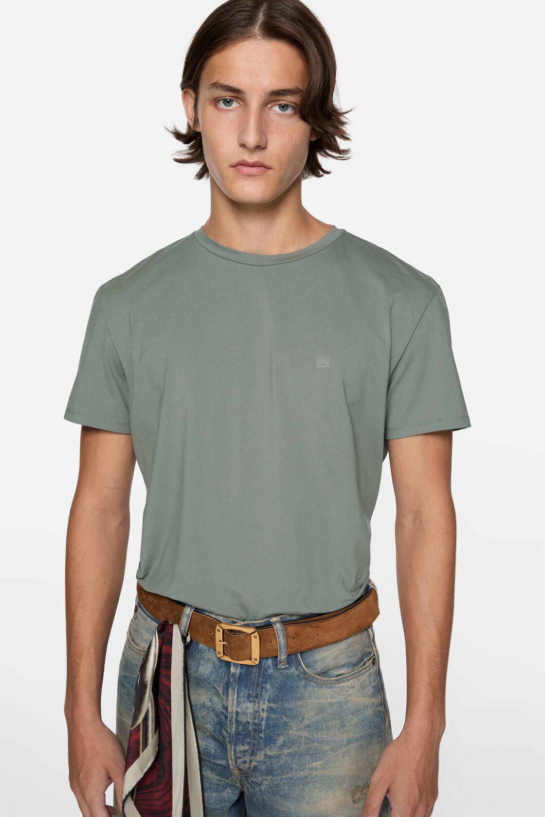 Acne Studios T-shirt - regular fit - Stone grey