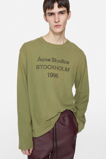 Acne Studios Sprayed 1996 logo t-shirt - Olive green
