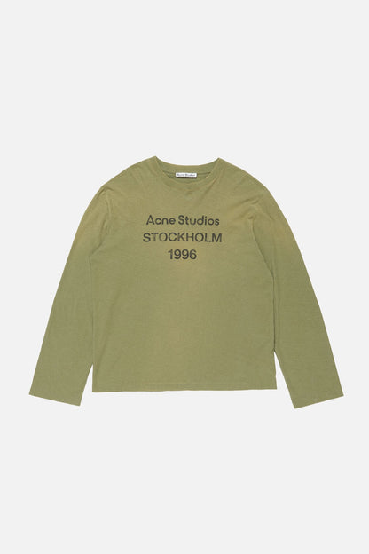 Acne Studios Sprayed 1996 logo t-shirt - Olive green