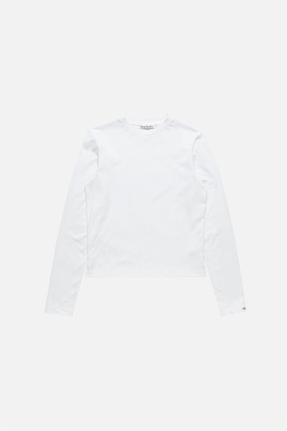 Acne Studios Satin label t-shirt - regular - Optic White