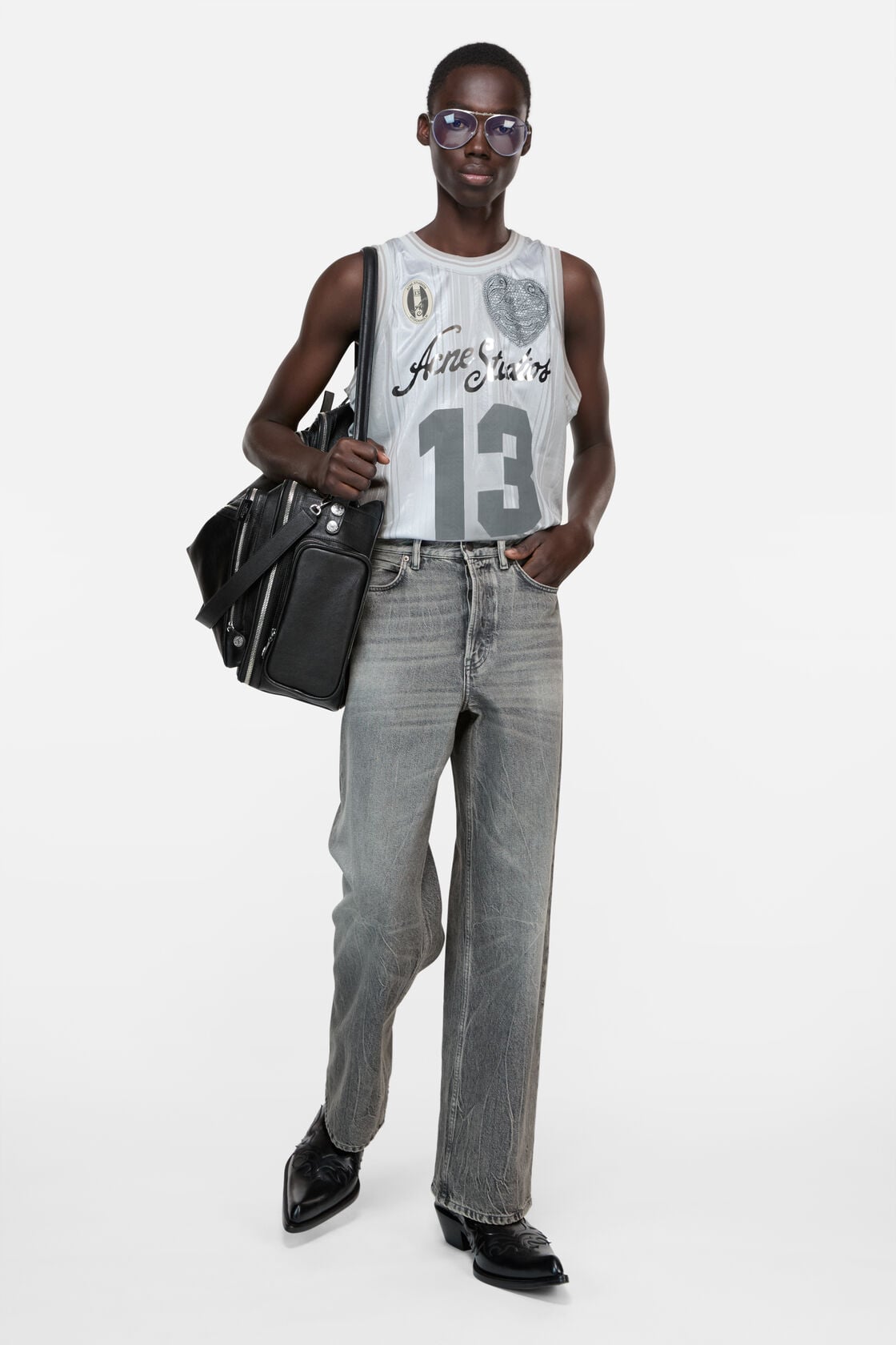 Acne Studios Sports jersey tank top - Grey