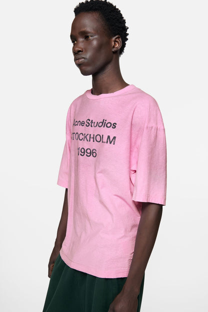 Acne Studios Sprayed logo t-shirt - Cotton candy pink