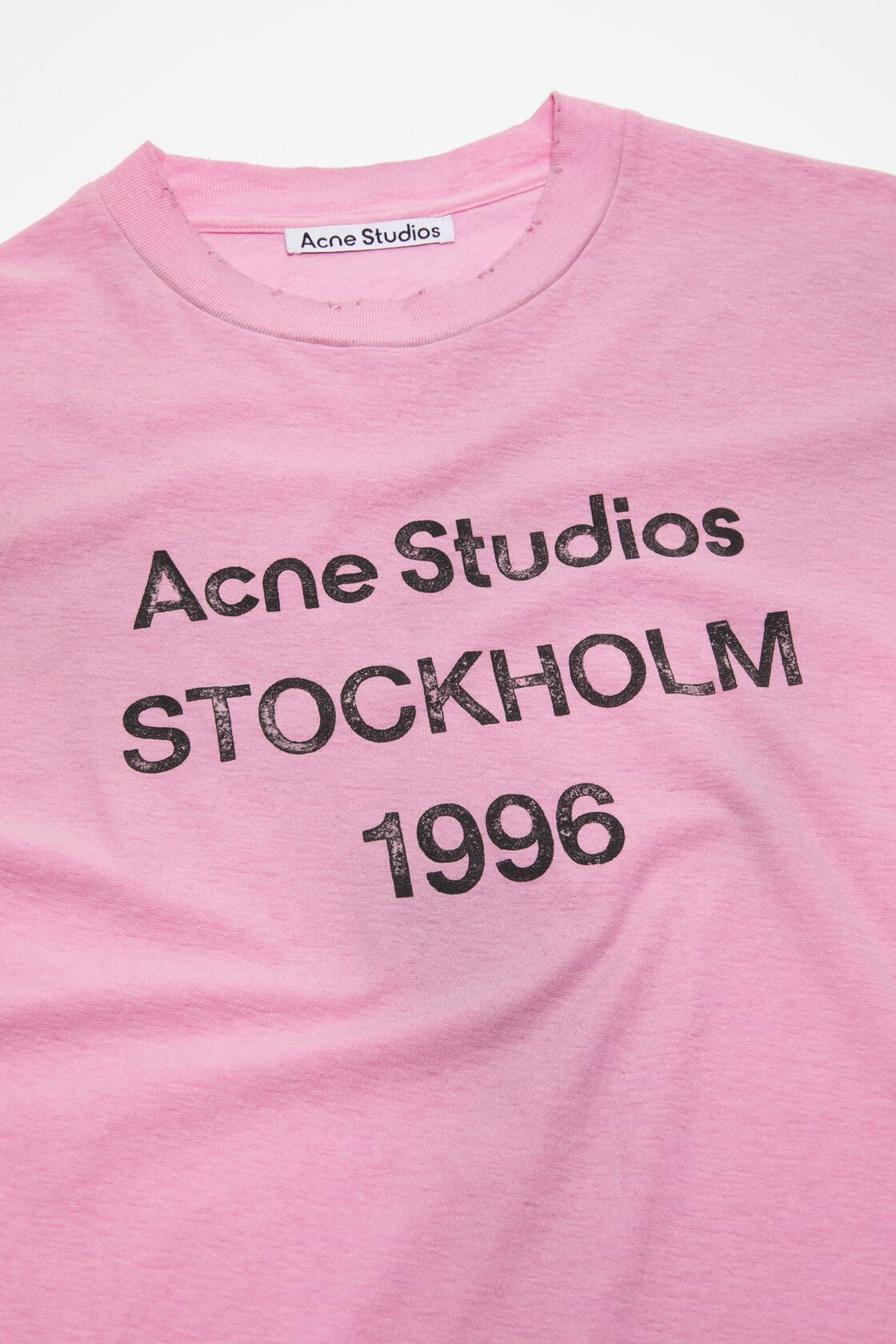 Acne Studios Sprayed logo t-shirt - Cotton candy pink