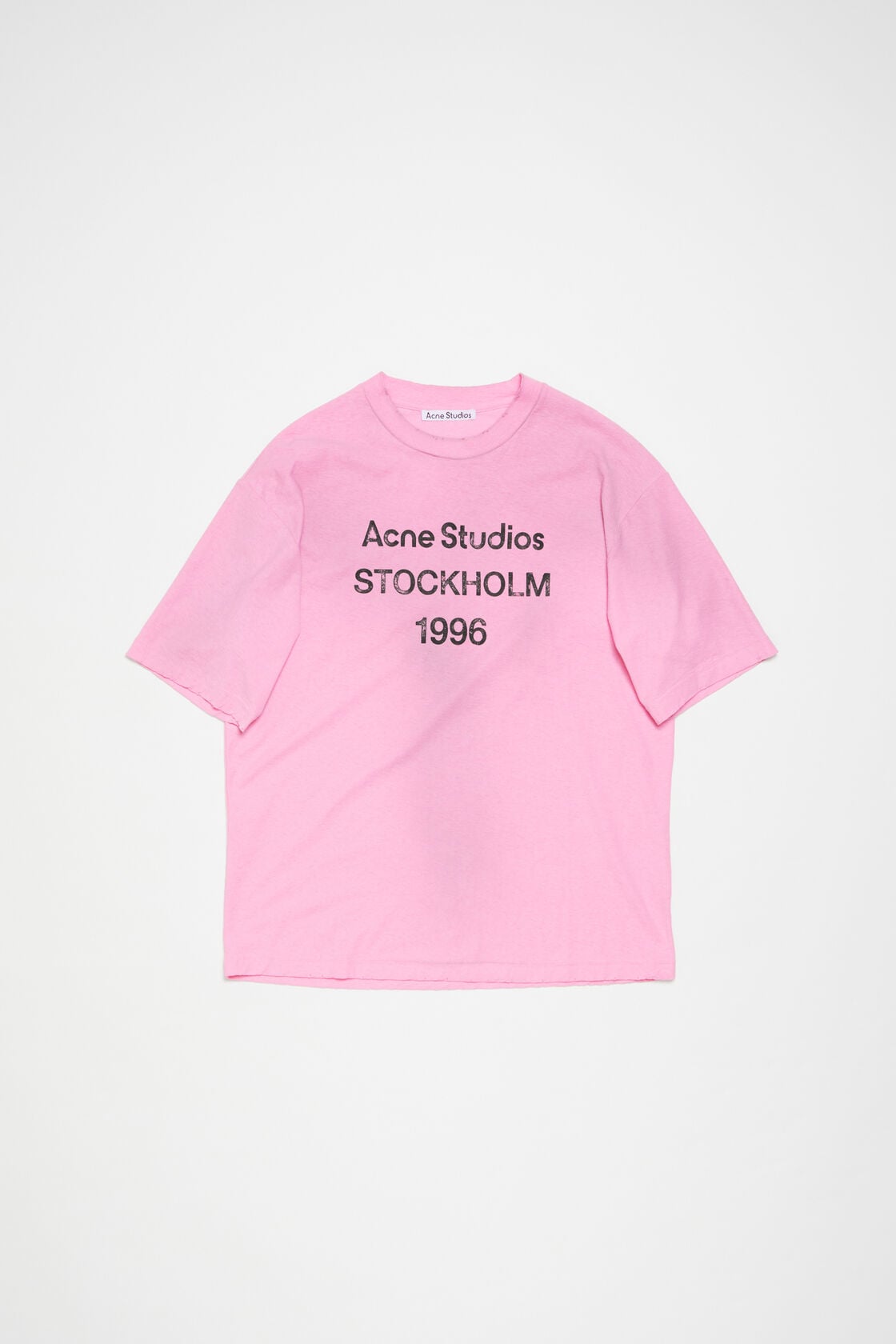 Acne Studios Sprayed logo t-shirt - Cotton candy pink
