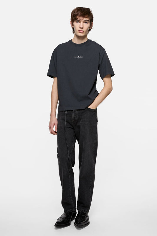 Acne Studios T-shirt stamp logo - Relaxed fit - Black