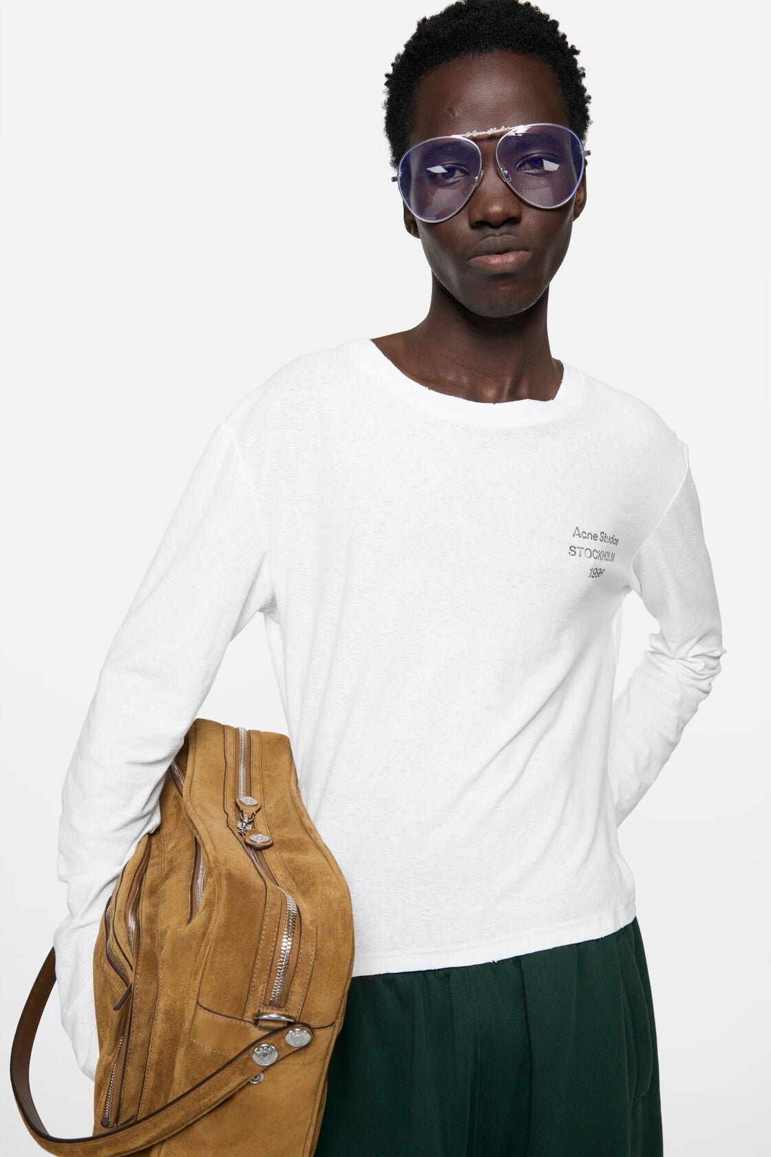 Acne Studios Distressed logo t-shirt - Off white