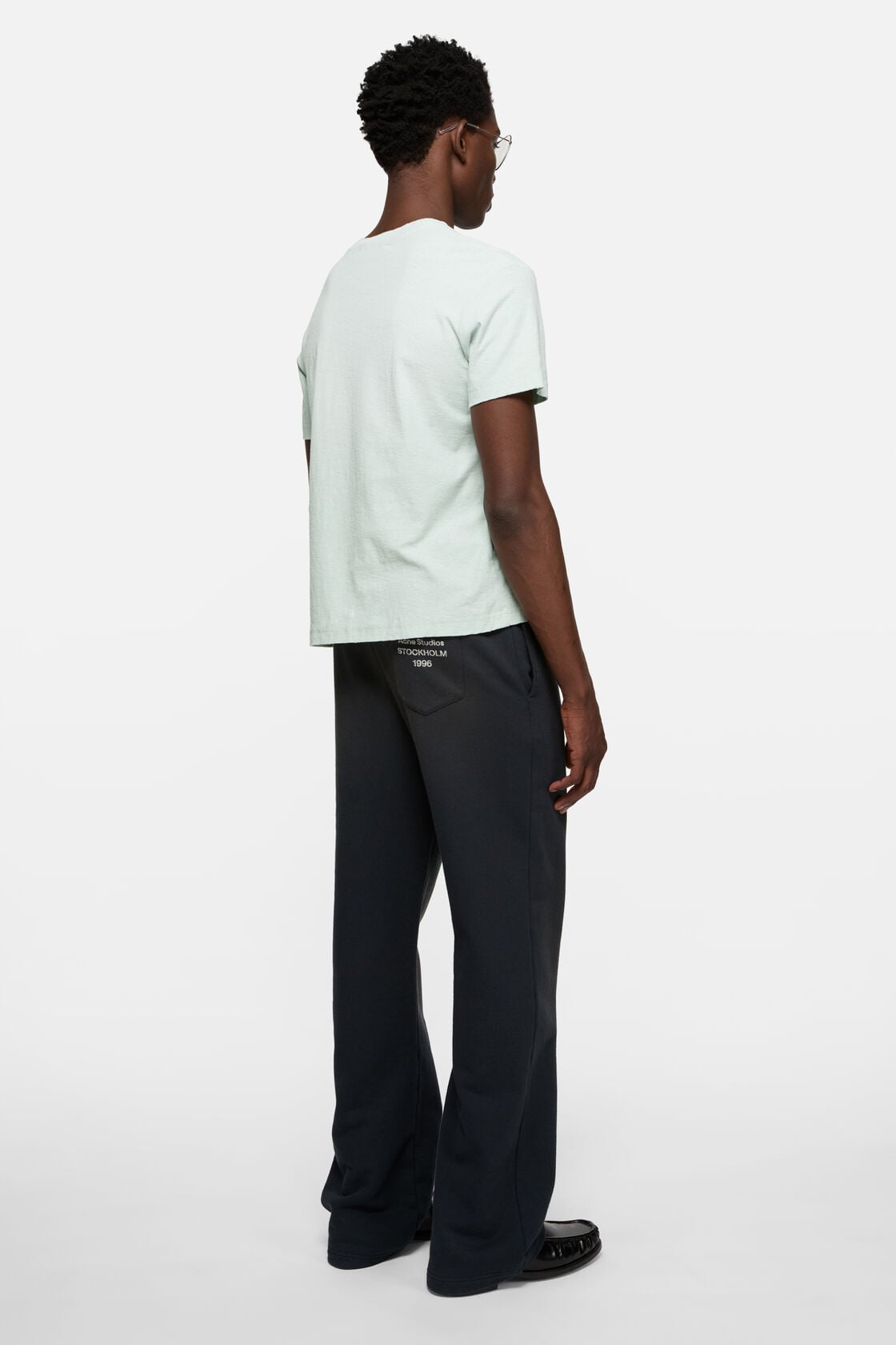 Acne Studios Distressed logo t-shirt - Pale mint