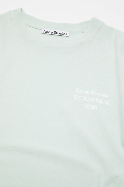 Acne Studios Distressed logo t-shirt - Pale mint