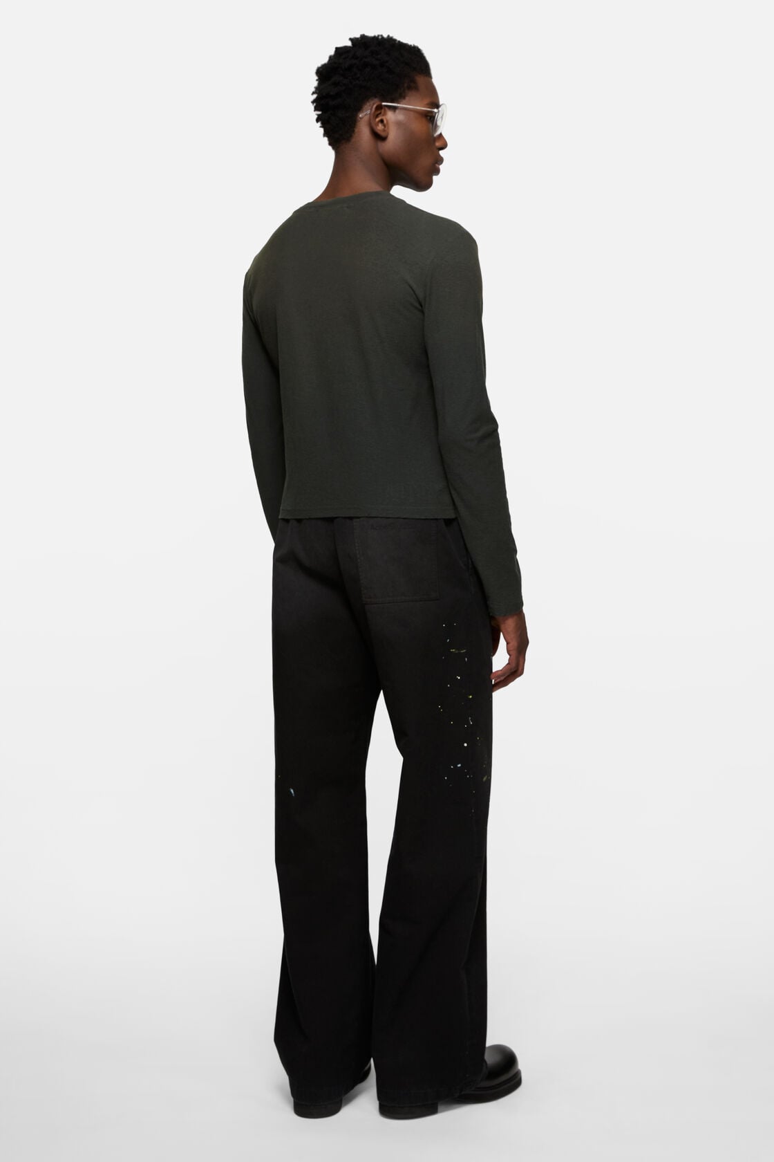 Acne Studios Distressed logo t-shirt - Faded black