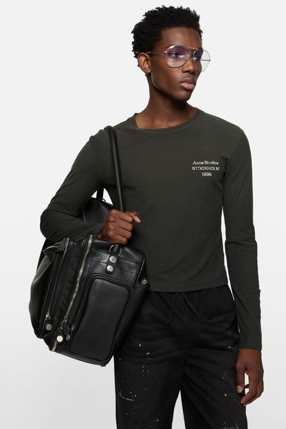 Acne Studios Distressed logo t-shirt - Faded black