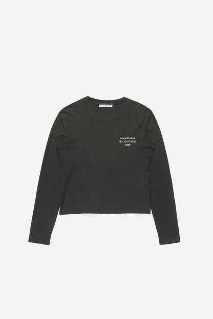 Acne Studios Distressed logo t-shirt - Faded black