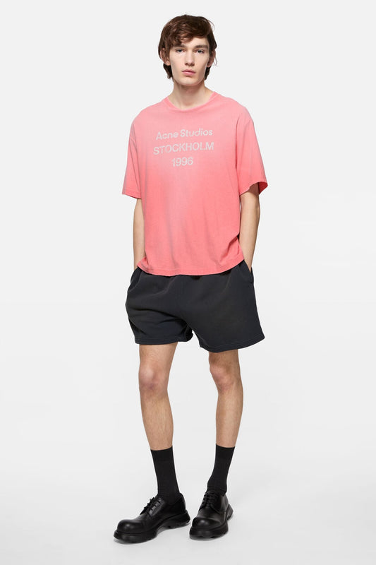 Acne Studios Sprayed logo t-shirt - Tango pink