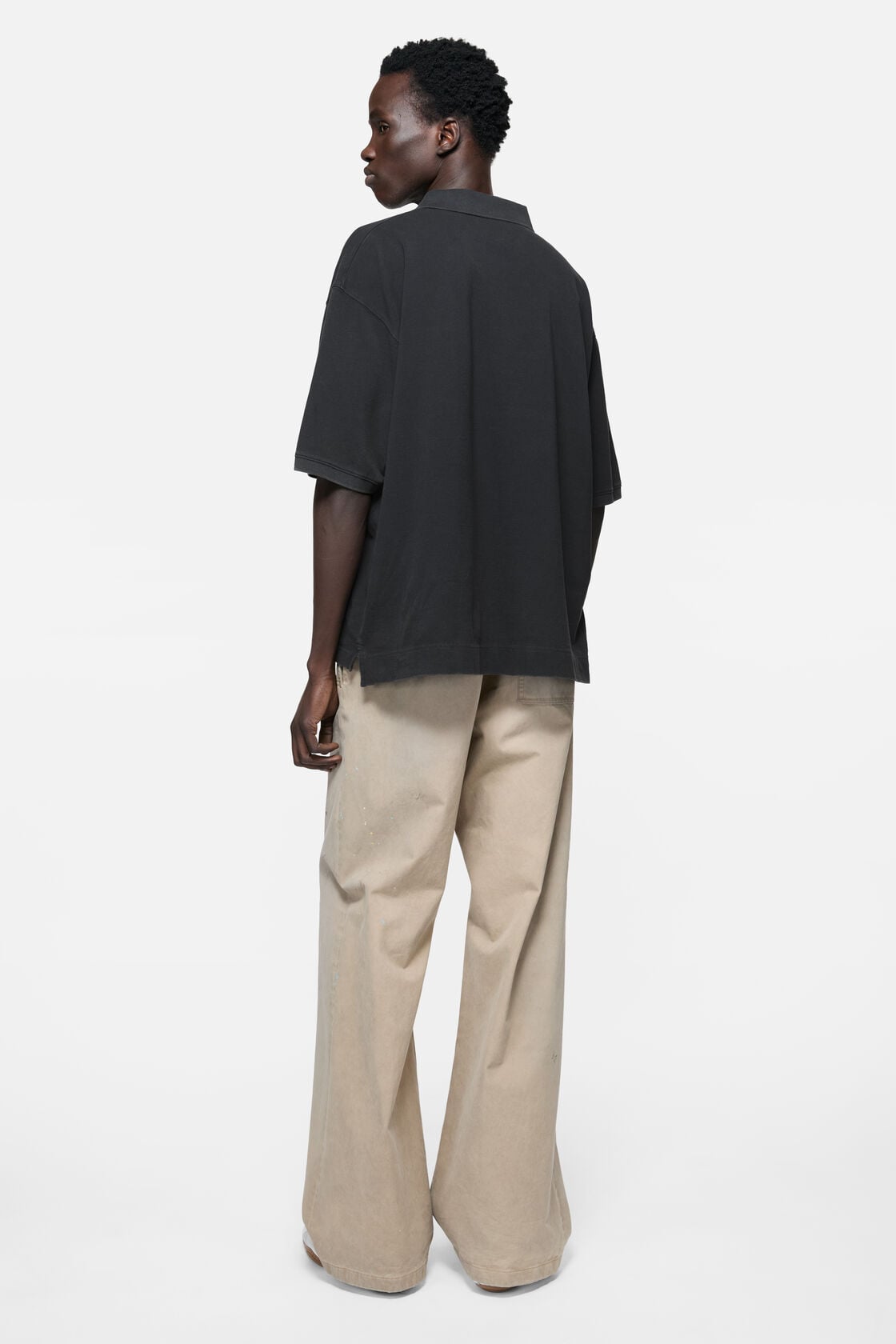Acne Studios Washed logo polo - Black