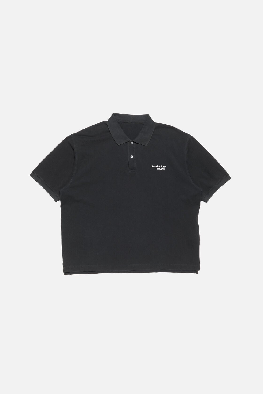 Acne Studios Washed logo polo - Black