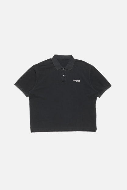 Acne Studios Washed logo polo - Black