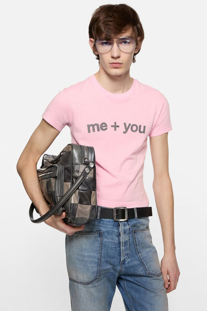Acne Studios Fitted graphic  t-shirt - Pale Pink