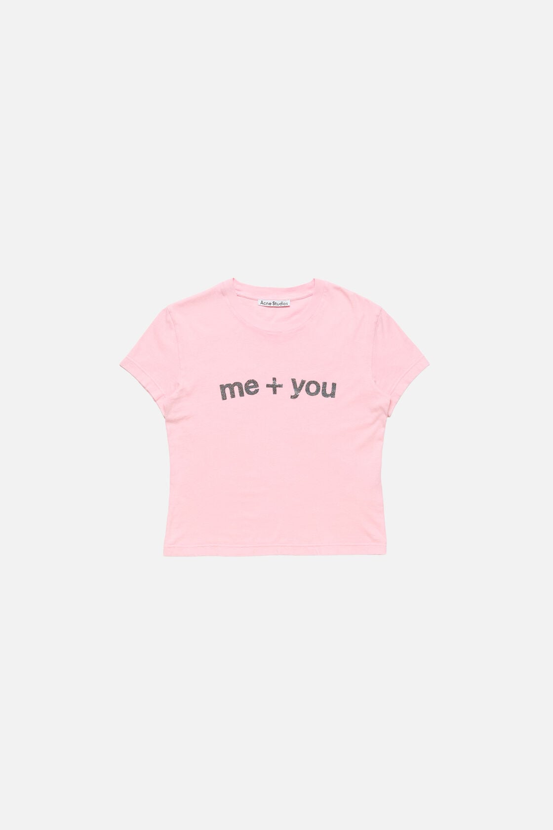 Acne Studios Fitted graphic  t-shirt - Pale Pink