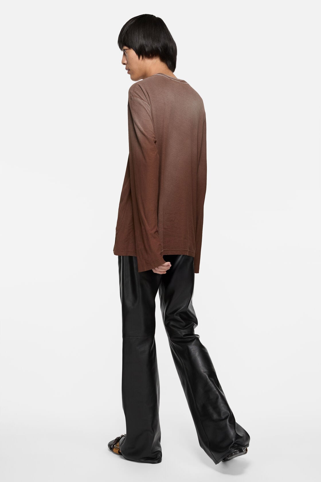 Acne Studios Sprayed 1996 logo t-shirt - Chocolate brown
