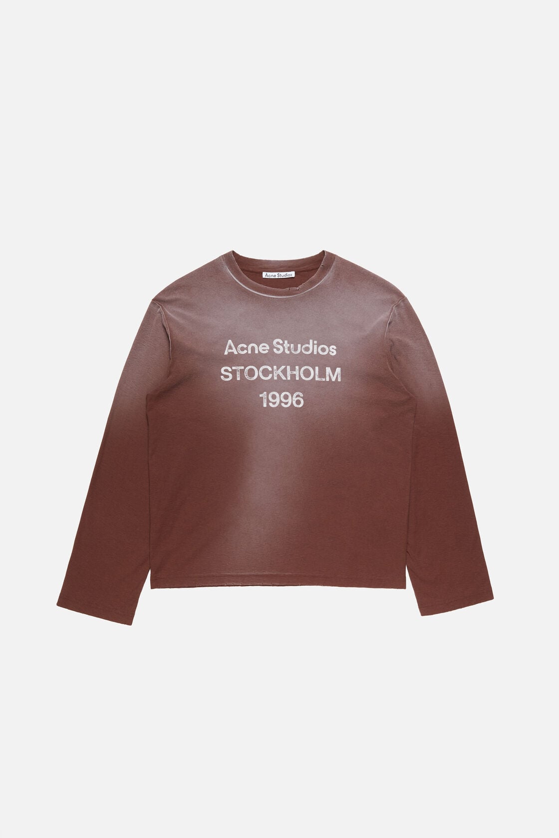 Acne Studios Sprayed 1996 logo t-shirt - Chocolate brown