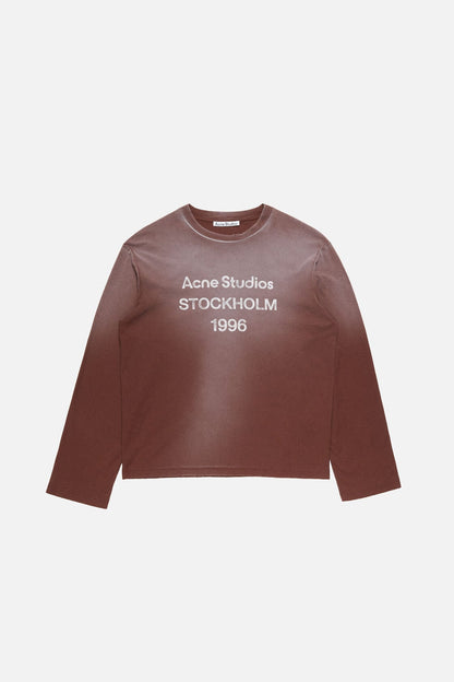 Acne Studios Sprayed 1996 logo t-shirt - Chocolate brown