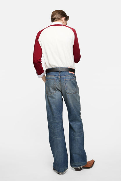 Acne Studios Wine graphic t-shirt - Burgundy/white