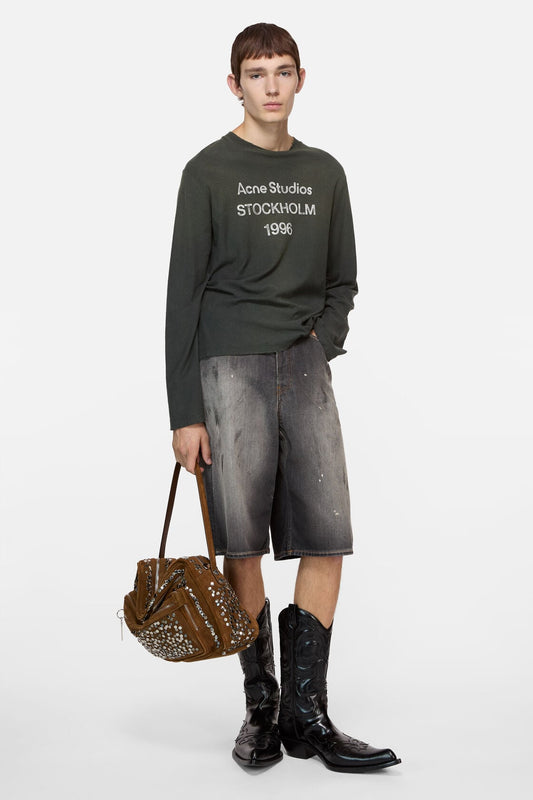 Acne Studios Sprayed 1996 logo t-shirt - Faded black